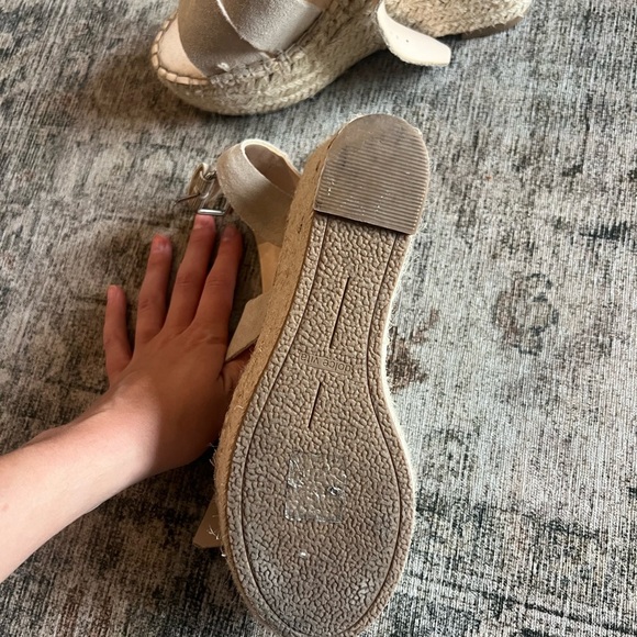 Women's Beige Wedges - Picture 3 of 4